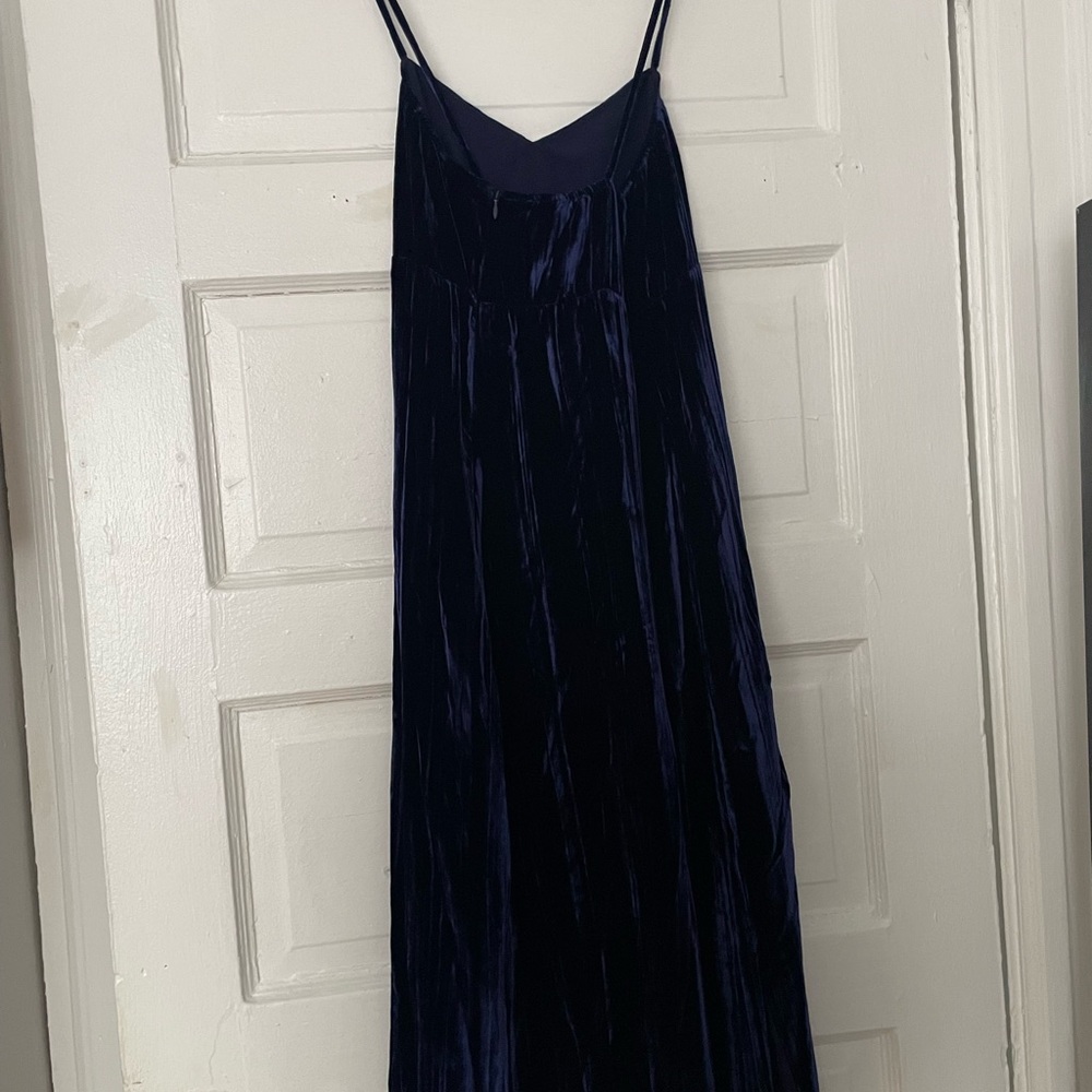 Madewell Velvet Dress in Deep Royal Blue